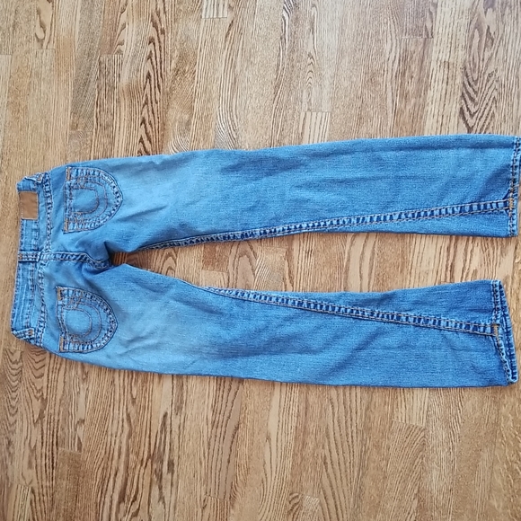 (26W) True Religion Women's Low Rise Slim Fit Jeans Western Distressed - Picture 10 of 11